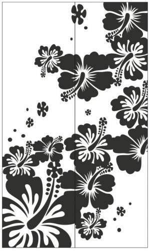 Пескоструйный рисунок Цветы 1026